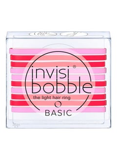 invisibobble 10 Pcs Basic Ultra Thin Hair Bands Jelly Twist  - Image 1