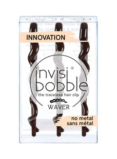 invisibobble 3 Pcs - Waver The Traceless Hair Clip Pretty Dark  - Image 2