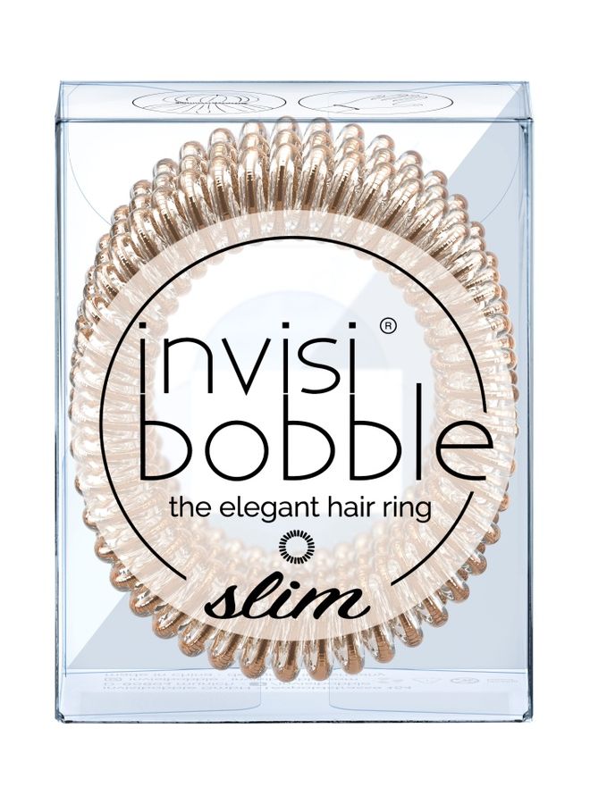 invisibobble 3 Pcs - Slim The Elegant Hair Ring Bronze Me Pretty - Image 2