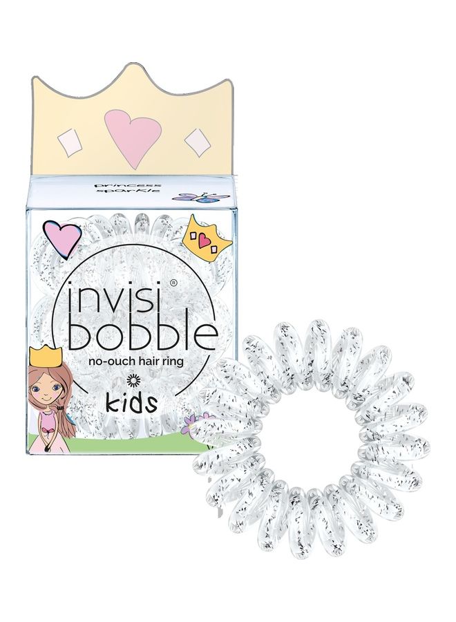 إنفيزيبوبل مجموعة ربطات شعر مطاطية للأطفال مكونة من 3 قطع برينسس سباركل - Image 1