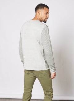 PRODUKT Striped Long Sleeve Sweater GorestNight/Cloud Dance  - Image 4