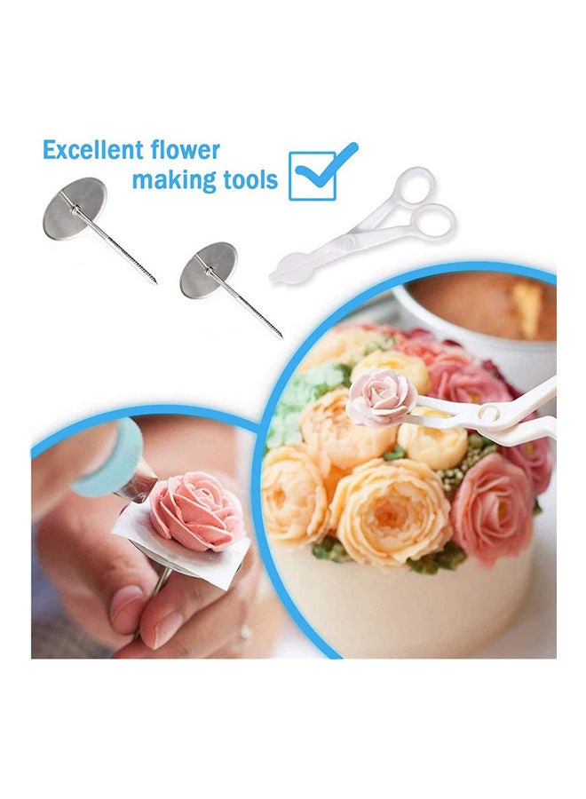 عربست 136-Piece Cake Decorating SetBaking Accessories Kit Blue 28cm  - Image 3