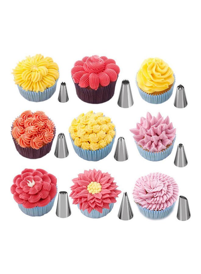 عربست 136-Piece Cake Decorating SetBaking Accessories Kit Blue 28cm  - Image 4