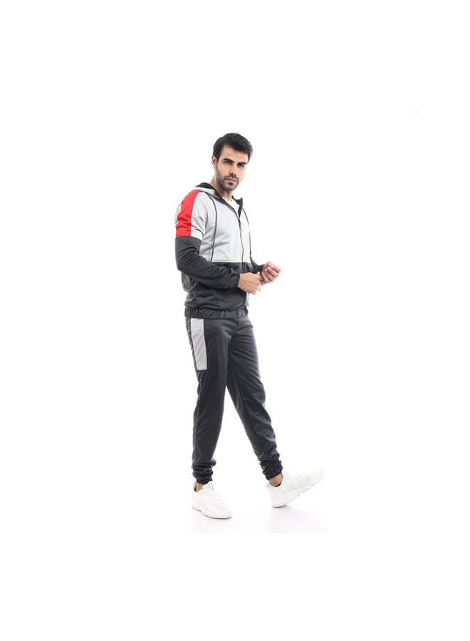 Caesar - Casual Hoodie With Pants Training Suit Dark Grey - Image 1