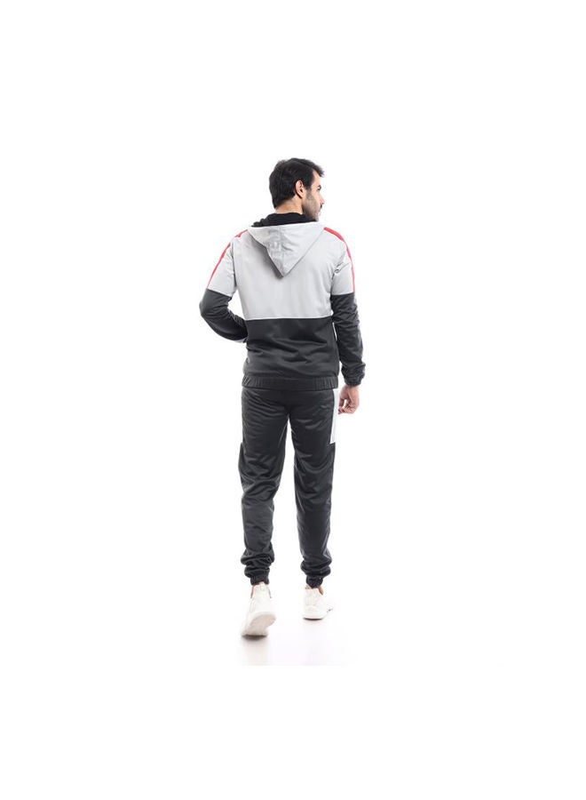 Caesar - Casual Hoodie With Pants Training Suit Dark Grey - Image 1