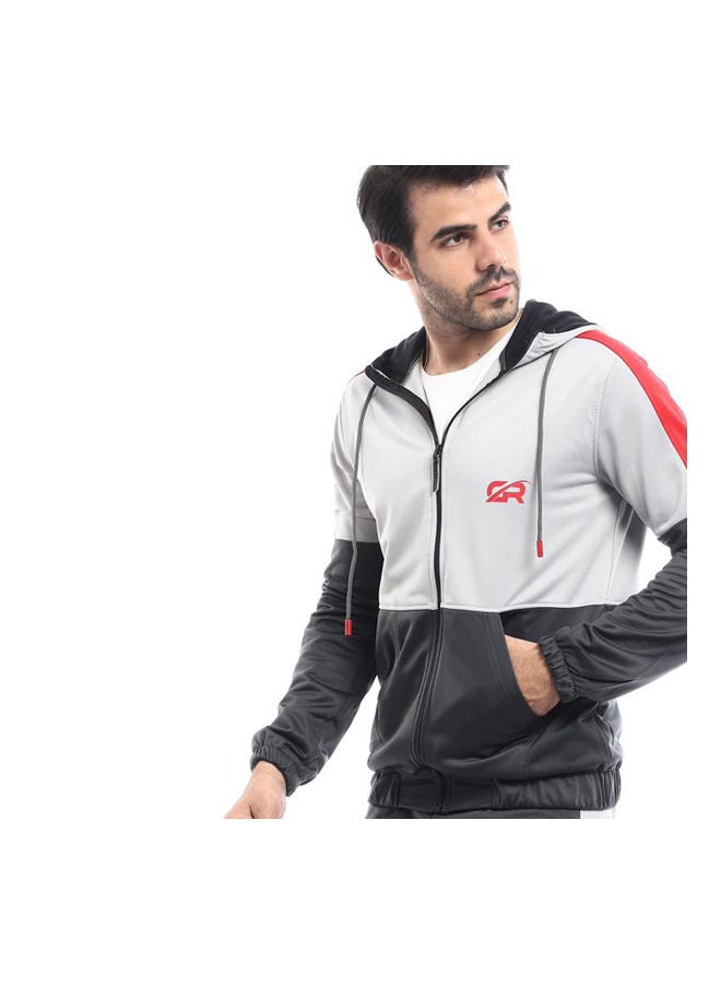 Caesar - Casual Hoodie With Pants Training Suit Dark Grey - Image 1