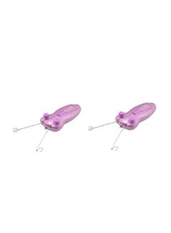 ماركة غير محددة مجموعة أجهزة الفتلة الكهربائية لإزالة الشعر تتكون من 3 قطع أرجواني  - Image 2