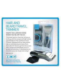 Davinci Hair And Beard Travel Trimmer Silver/Black  - Image 2