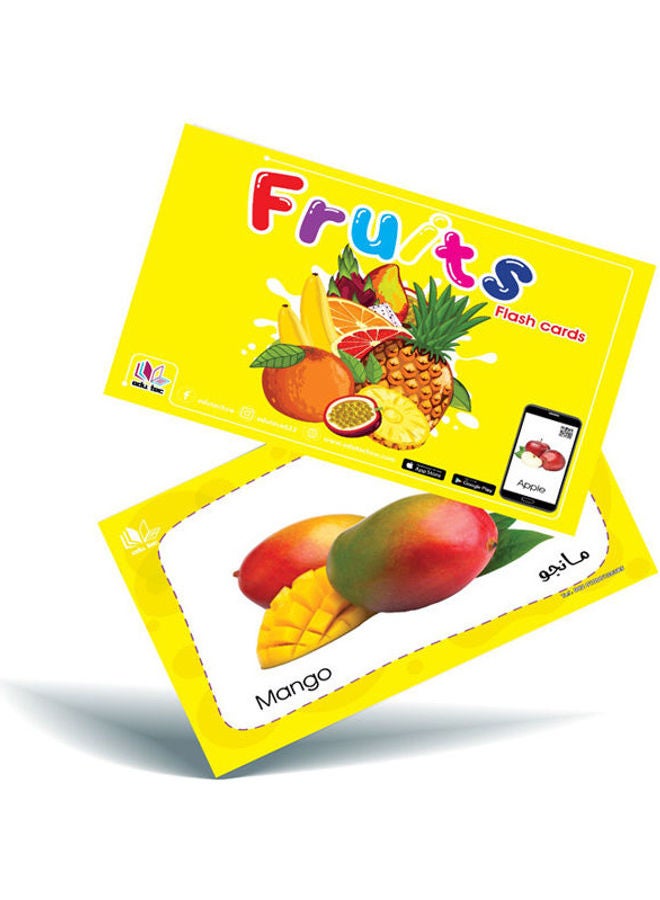fruits educational flash cards 
