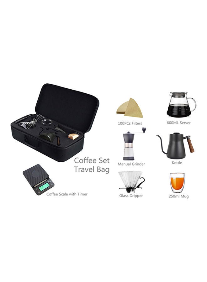 Arabest - V60 Drip Coffee Maker Set With Travel Bag Black 27x55x16cm - Image 1