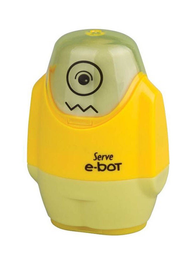 Serve E-bot 2 in 1 Eraser and Sharpener Yellow