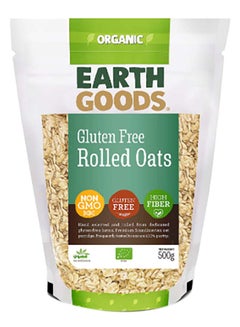 Earth Goods Organic High Fiber Gluten-Free Rolled Oat Flakes 500grams  - Image 1