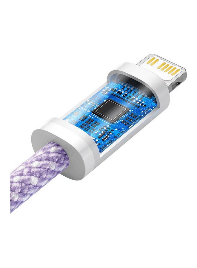 Baseus Dynamic Series Fast Charging Data Cable Type-C To iPhone Power Delivery 20W 2.4A Charger Cord Compatible with 13/12/11/XS Max/XS/XR/8/7/6S/6/5, iPad And More,2m, Purple  - Image 4