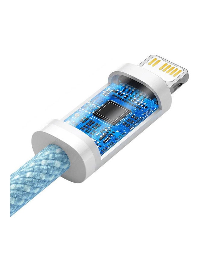 Baseus Dynamic Series Fast Charging Type-C Cable To Apple iPhone Power Delivery 20W 2.4A Charger Cord Compatible With Apple iPhone 13/12/11/XS Max/XS/XR/8/7/6S/6/5, iPad And More 2m Blue  - Image 4