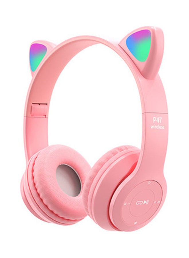 Arabest Cat Ears Luminescence Wireless Headset E-Sports Pink  - Image 1