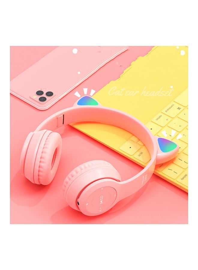 Arabest Cat Ears Luminescence Wireless Headset E-Sports Pink  - Image 2