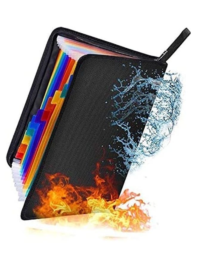 حقيبة واقية للمستندات مضادة للماء ومقاومة للحريق أسود - Image 1