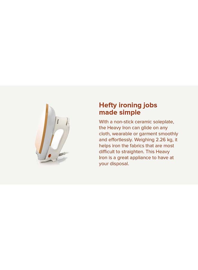Heavy Iron With Ceramic Soleplate 2 kg 1200 W NL-IR-3103-GD White/Brown/Silver