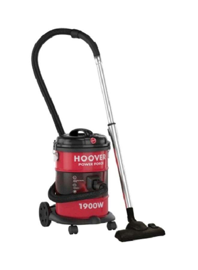 HOOVER Power Force Drum Vacuum Cleaner With Blower Function For Home And Office Use - 18 L 1900 W HT87-T1-M Red/Black - Image 2