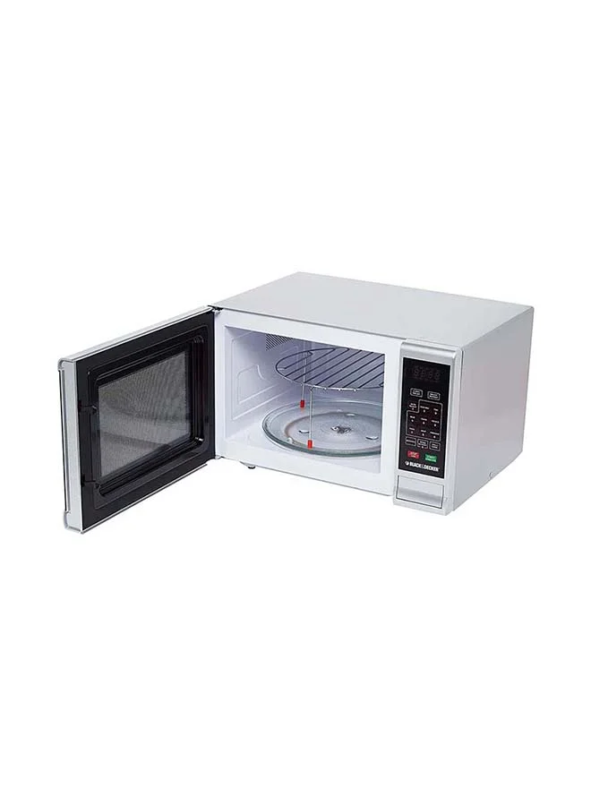 BLACK+DECKER Combination Microwave Oven with Grill, Auto Menu Function, 5 Microwave Power Levels, Efficient Defrost & Grill, Sleek Finish, 30 L 900 W MZ3000PG-B5 Silver/Black