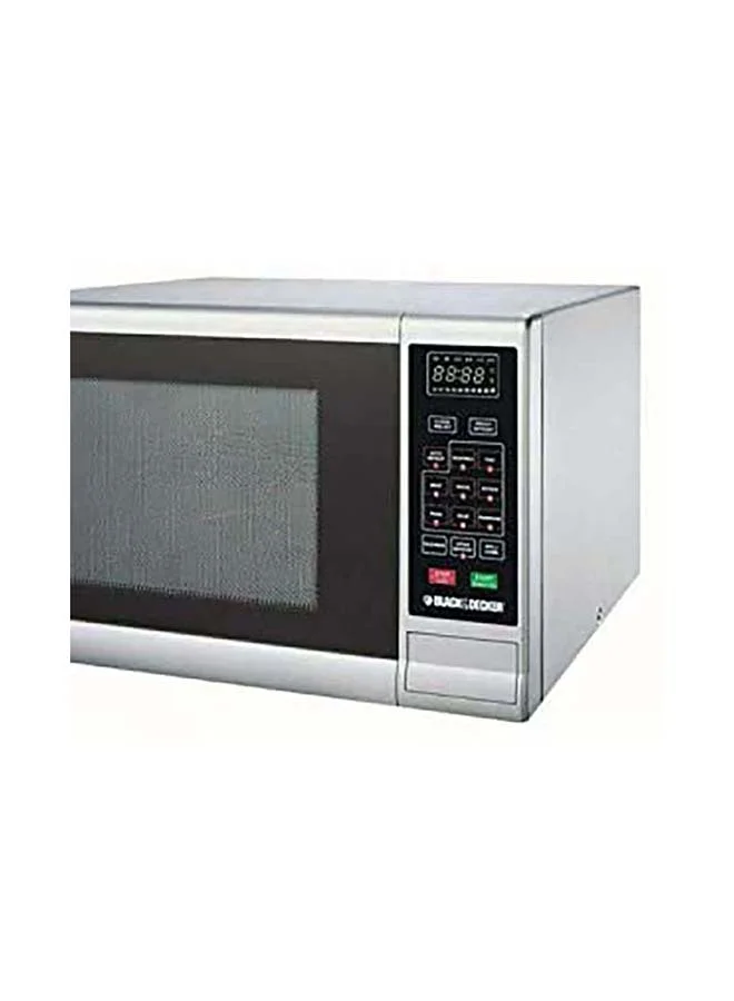 BLACK+DECKER Combination Microwave Oven with Grill, Auto Menu Function, 5 Microwave Power Levels, Efficient Defrost & Grill, Sleek Finish, 30 L 900 W MZ3000PG-B5 Silver/Black