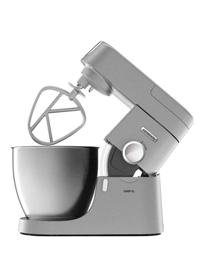 KENWOOD Stand Mixer Kitchen Machine Chef XL  With  Stainless Steel Bowl, K-Beater, Whisk, Dough Hook, Blender 6.7 L 1200 W KVL4110S Grey