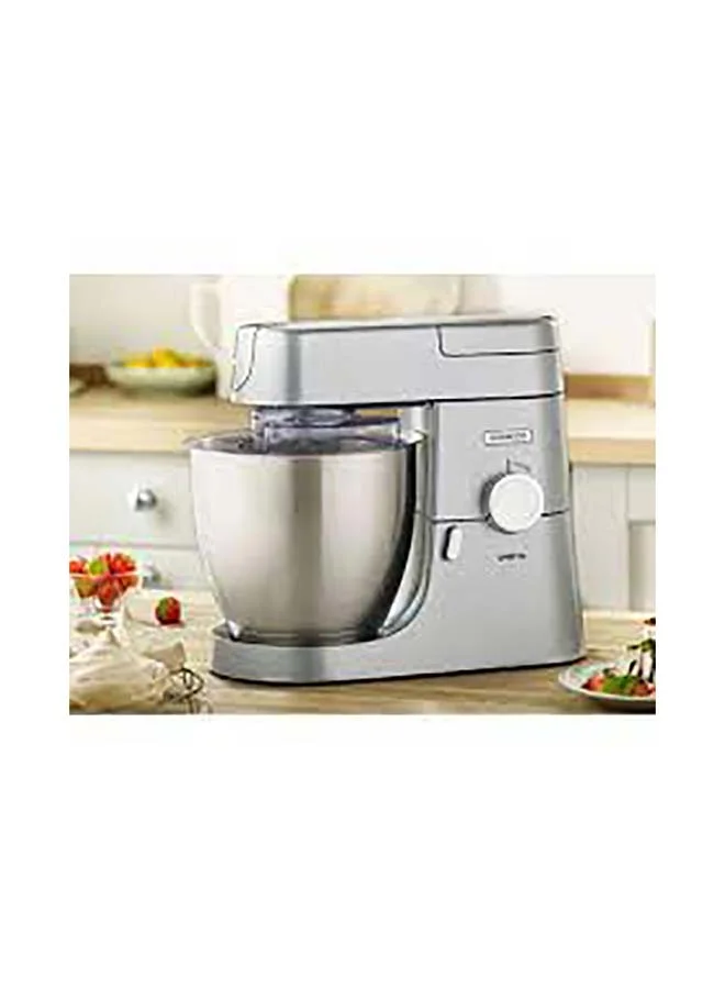 KENWOOD Stand Mixer Kitchen Machine Chef XL  With  Stainless Steel Bowl, K-Beater, Whisk, Dough Hook, Blender 6.7 L 1200 W KVL4110S Grey