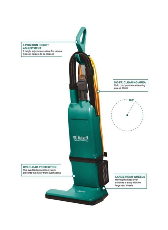 Bissell - BigGreen Commercial Dual Motors Upright Vacuum With On Board Tools 4.5 L 1080 W BG1000 Black/Green - Image 1