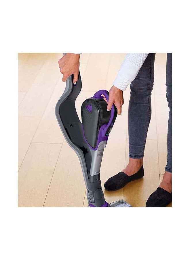 BLACK+DECKER - Stick Vacuum Cleaner with 2 in 1 Function and smart Floor and battery sensor technology 0.5 L 36 W SVJ520BFSP-GB Grey/Purple - Image 1