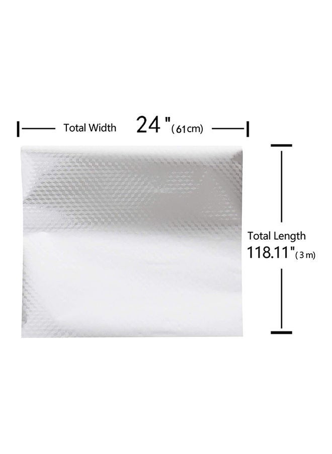 ورق ورق ألومنيوم لاصق مقاوم للماء والزيت للمطبخ فضي 61x300سم - Image 3