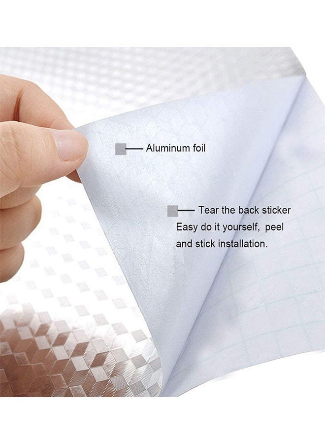 ورق ورق ألومنيوم لاصق مقاوم للماء والزيت للمطبخ فضي 61x300سم - Image 4