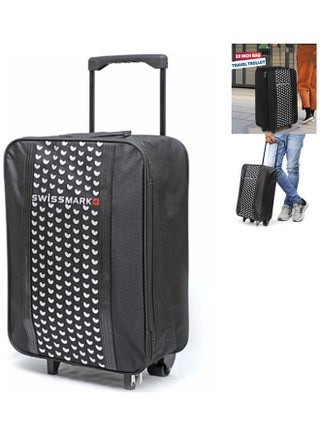 Printed Luggage Trolley Bag 22-Inch Black/White - v1634190846/N51355985A_1