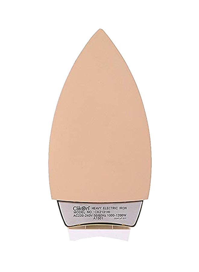 Clikon Heavy Dry Iron 1200.0 W CK2131 Golden/White - Image 3