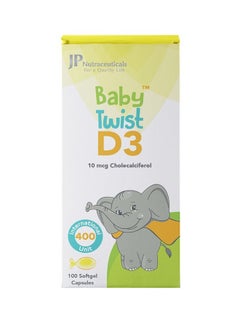 JAMJOOM PHARMA Jp Baby Twist D3 400 I.U. 100 Softgel Capsules  - Image 1