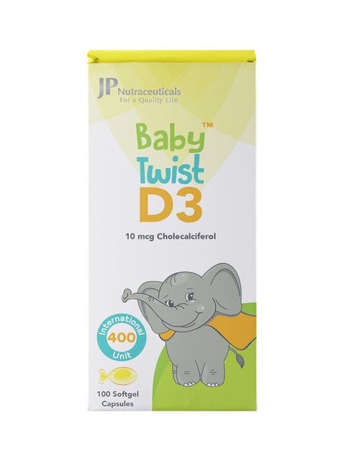 Jp Baby Twist D3 400 I.U. 100 Softgel Capsules