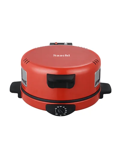 Saachi Roti/Tortilla/Pizza Bread Maker with a Viewing Window, Adjustable Temperature Control and Non-Stick Heating Plate 1800 W NL-RM-4979G-RD Red