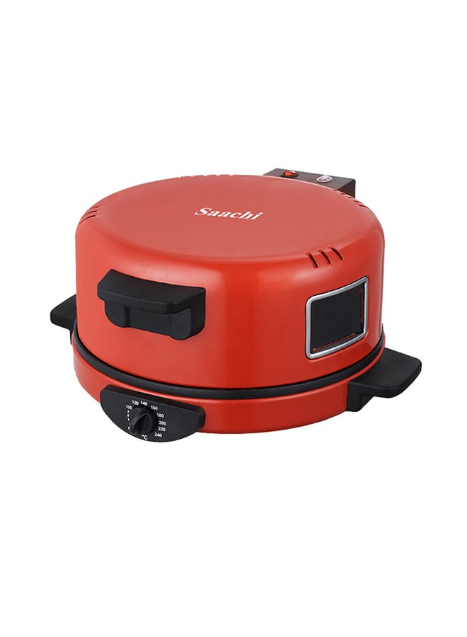 Roti/Tortilla/Pizza Bread Maker with a Viewing Window, Adjustable Temperature Control and Non-Stick Heating Plate 1800 W NL-RM-4979G-RD Red - v1634197458/N51346460A_3