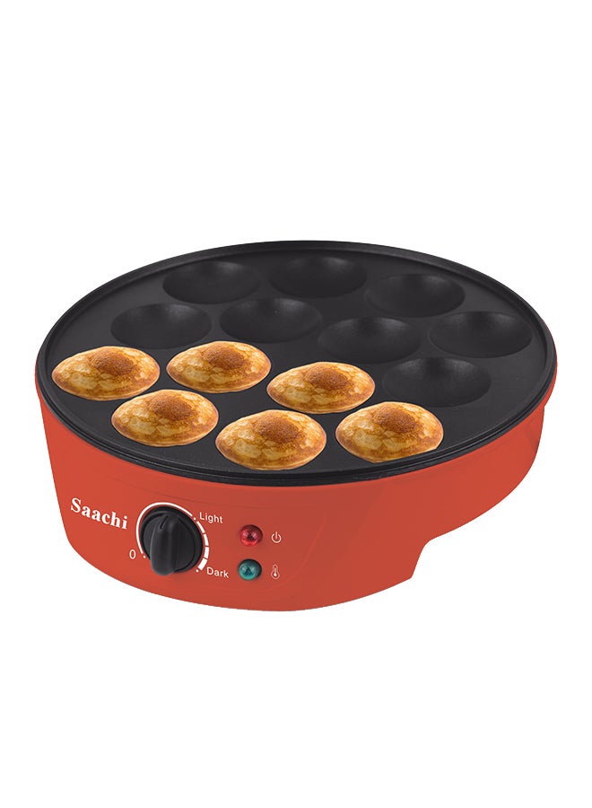 Saachi 14 Pits Mini Pancake Maker 750.0 W NL-PM-1567-RD Red - Image 2