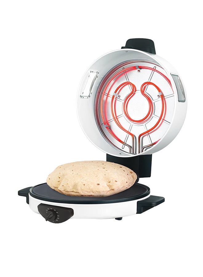 Saachi - Roti/Tortilla/Pizza Bread Maker with a Viewing Window, Adjustable Temperature Control and Non-Stick Heating Plate 1800 W NL-RM-4979G-WH White - Image 1