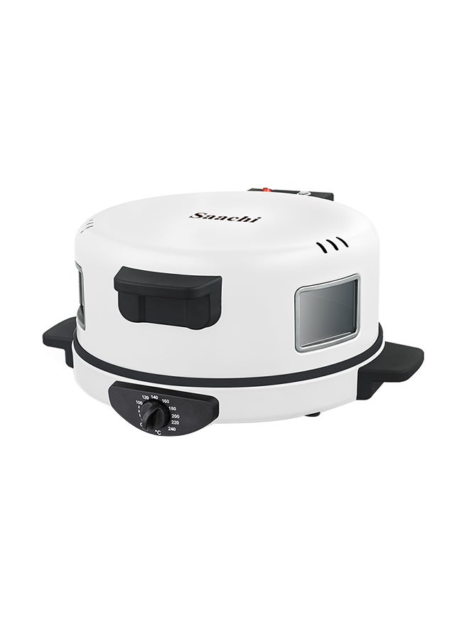 Saachi - Roti/Tortilla/Pizza Bread Maker with a Viewing Window, Adjustable Temperature Control and Non-Stick Heating Plate 1800 W NL-RM-4979G-WH White - Image 1