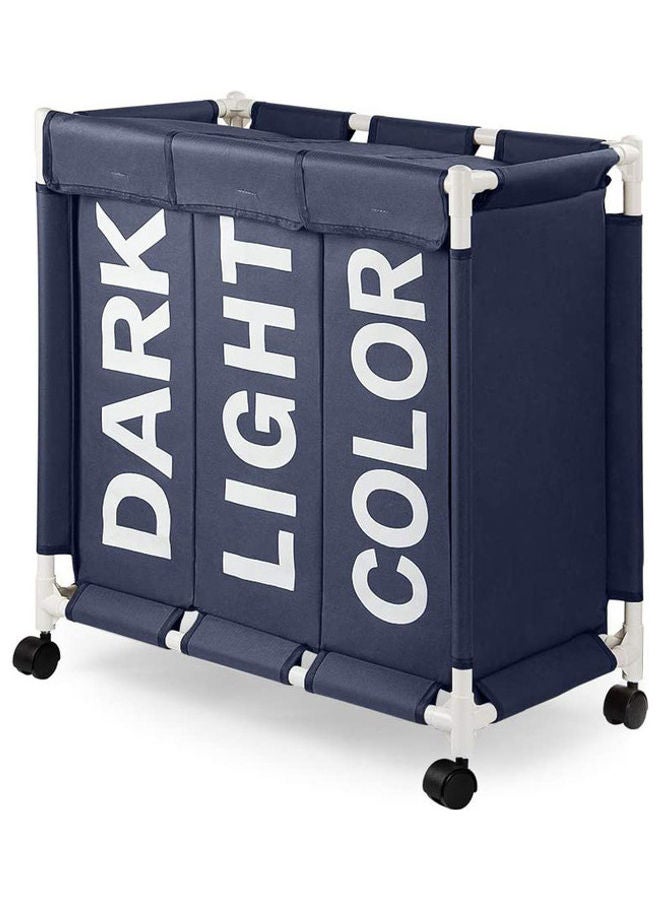 Clothes Laundry Basket Blue 62x35x65cm  - Image 1