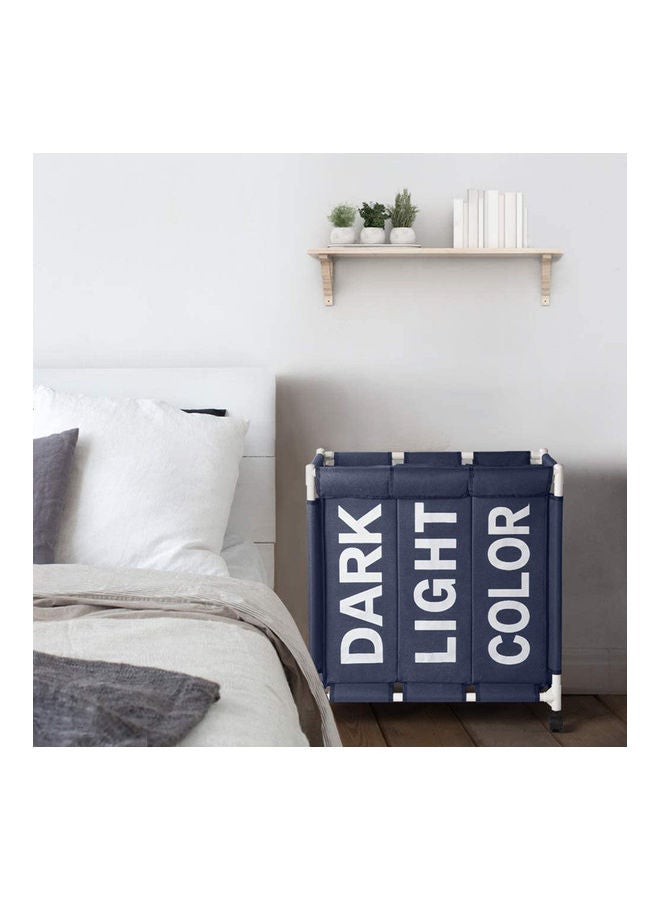 Clothes Laundry Basket Blue 62x35x65cm  - Image 3