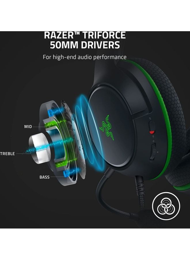 RAZER - Kaira X - Wired Gaming Headphones For Xbox Series X|S + Pc + Mac + Switch + Mobile (50Mm Drivers, Cardioid Mic, Windows Sonic) Black - Image 1