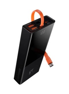 Baseus 20000 mAh Portable Charger 20000mAh, 65W PD Power Bank Fast Charging Battery Pack Laptop Charger Built-in USB C Cable, 4-Port Battery Bank for iPhone 15/14/13/12 Series, MacBook, iPad, Dell, HP, Samsung, Switch and More Black  - Image 1