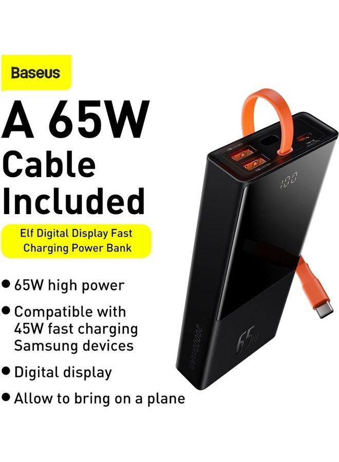 Baseus Digital Display Fast Charging Power Bank Black - Image 2