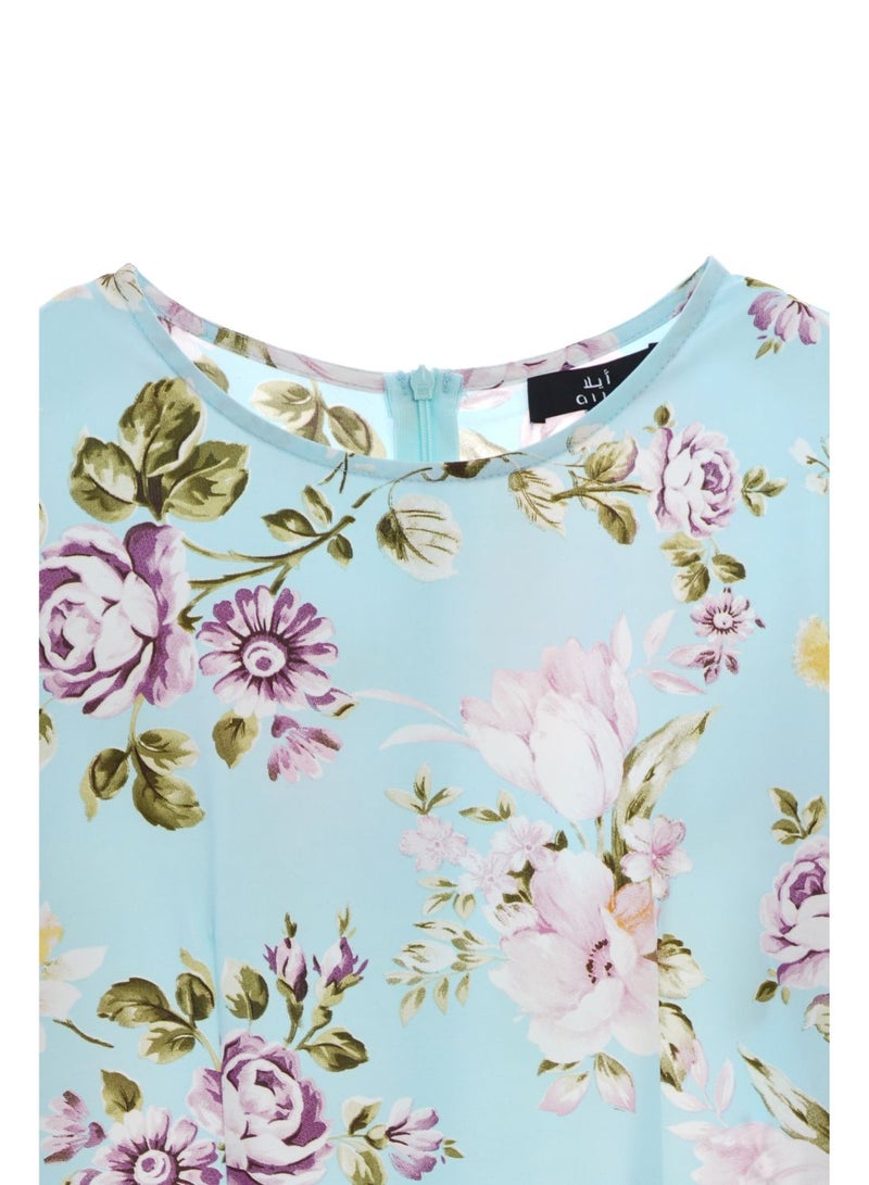 Aila - Print Dress With Slit Sleeve Multicolour - Image 1