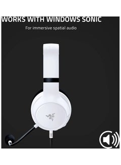 RAZER Kaira X Wired Headset for Xbox Series X|S, Xbox One, PC, Mac & Mobile Devices: Triforce 50mm Drivers - HyperClear Cardioid Mic - Flowknit Memory Foam Ear Cushions - On-Headset Controls - White  - Image 5