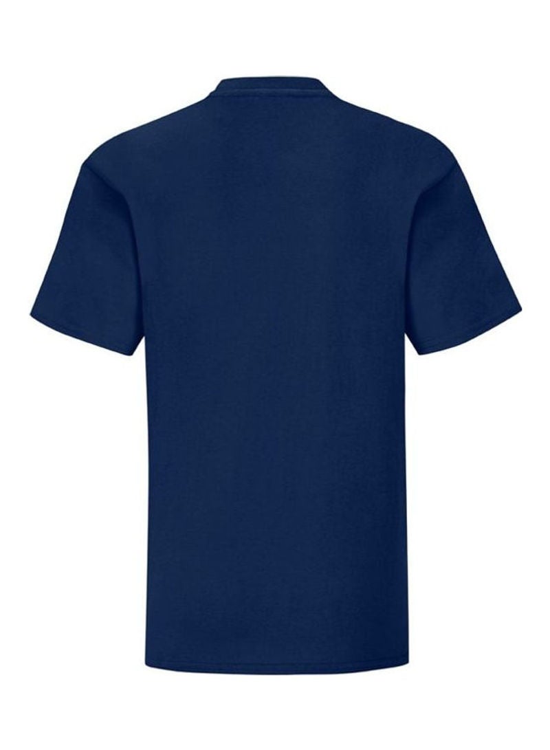 FRUIT OF THE LOOM Kids Iconic 150 T-Shirt Navy Blue  - Image 2