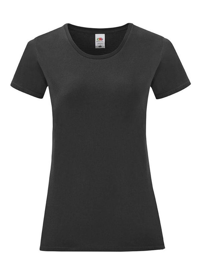 FRUIT OF THE LOOM Iconic 150 T-Shirt Black - Image 1