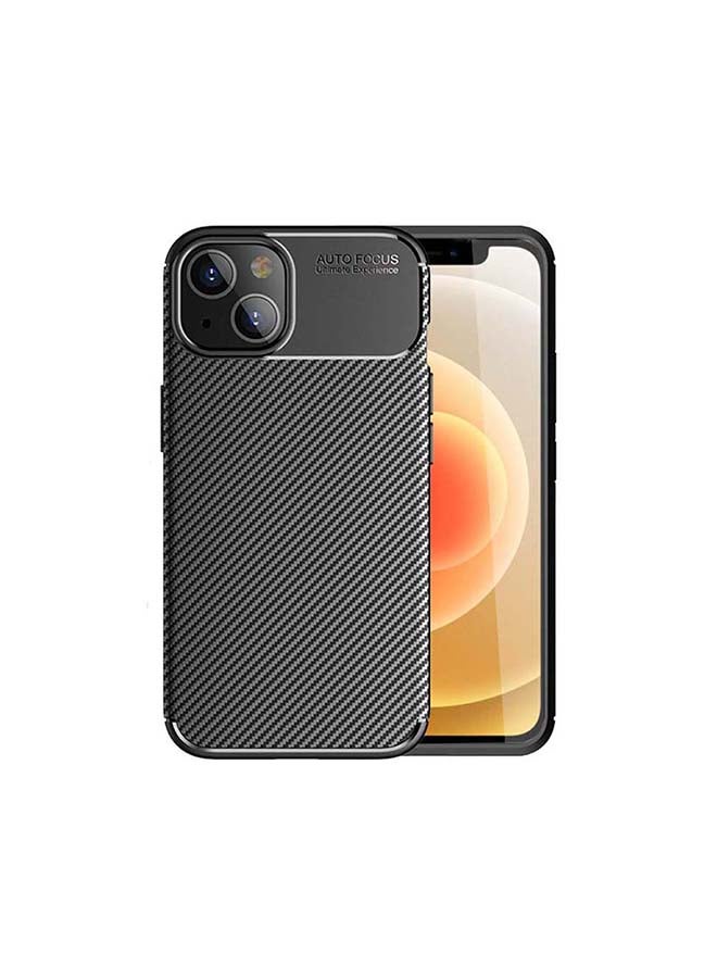 Theodor Carbon Fiber Protective Case Cover For Apple iPhone 13 Black - Image 1